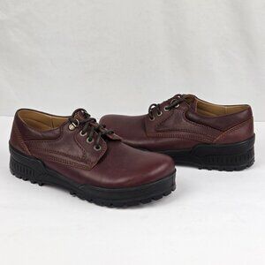 Birkenstock Footprints Men’s Memphis Oxford Leather Lace-Up Burgundy Size EU 41